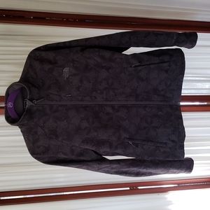 Northface black floral jacket. Size L